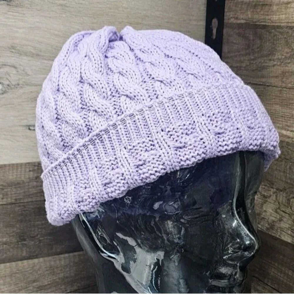 Richardson 138 LAVENDER Women's Cable Knit Beanie SMALL